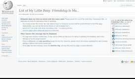 
							         List of My Little Pony: Friendship Is Magic episodes - Wikipedia								  
							    