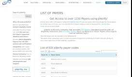 
							         List of Payers | - pVerify								  
							    