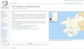 
							         List of places in Pembrokeshire - Wikipedia								  
							    