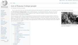 
							         List of Pomona College people - Wikipedia								  
							    