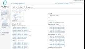 
							         List of Portal 2 chambers - Portal Wiki								  
							    
