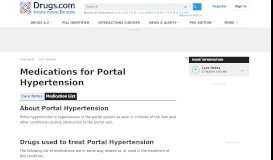 
							         List of Portal Hypertension Medications (2 Compared) - Drugs.com								  
							    
