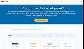 
							         List of providers | nbn - Australia's broadband access network								  
							    