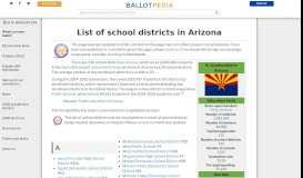 
							         List of school districts in Arizona - Ballotpedia								  
							    