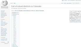 
							         List of school districts in Colorado - Wikipedia								  
							    
