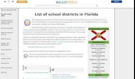 
							         List of school districts in Florida - Ballotpedia								  
							    