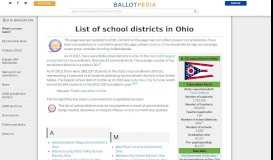 
							         List of school districts in Ohio - Ballotpedia								  
							    