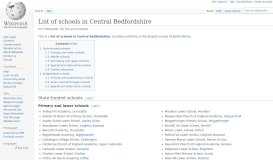 
							         List of schools in Central Bedfordshire - Wikipedia								  
							    