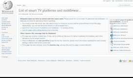 
							         List of smart TV platforms and middleware software - Wikipedia								  
							    