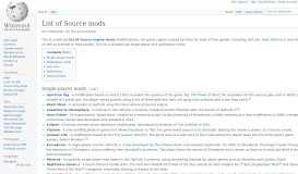 
							         List of Source mods - Wikipedia								  
							    