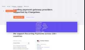 
							         List of supported Payment Gateway providers - Chargebee								  
							    