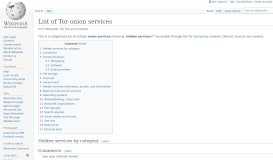 
							         List of Tor onion services - Wikipedia								  
							    