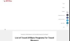 
							         List of Travel Affiliate Programs For Travel Bloggers - ShoutMeLoud								  
							    