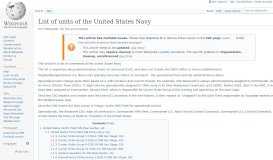 
							         List of units of the United States Navy - Wikipedia								  
							    