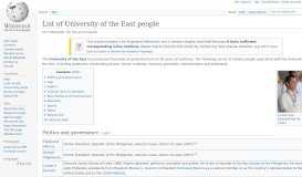 
							         List of University of the East people - Wikipedia								  
							    