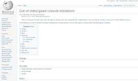 
							         List of video game consoles emulators - Wikipedia								  
							    