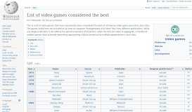 
							         List of video games considered the best - Wikipedia								  
							    