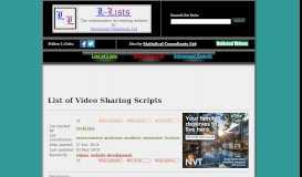 
							         List of Video Sharing Scripts								  
							    