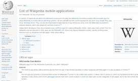 
							         List of Wikipedia mobile applications - Wikipedia								  
							    