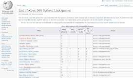 
							         List of Xbox 360 System Link games - Wikipedia								  
							    