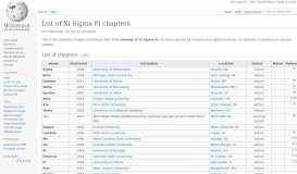 
							         List of Xi Sigma Pi chapters - Wikipedia								  
							    