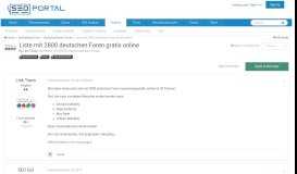 
							         Liste mit 2800 deutschen Foren gratis online - Suchmaschinen Forum ...								  
							    