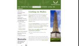 
							         Listing in Wales - War Memorials Trust								  
							    