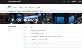
							         Listings Directory for NYSE Stocks								  
							    