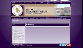
							         Literacy - Rib Mountain Elementary School								  
							    
