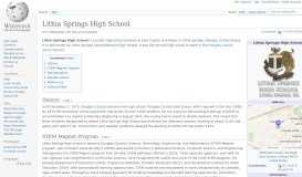
							         Lithia Springs High School - Wikipedia								  
							    