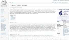 
							         Littleton Public Schools - Wikipedia								  
							    
