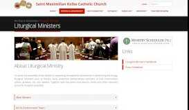 
							         Liturgical Ministers - St. Maximilian Kolbe Parish								  
							    