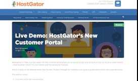 
							         Live Demo: HostGator's New Customer Portal | HostGator Blog								  
							    