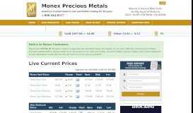 
							         Live Gold Prices | Silver Prices | Platinum & Palladium - Monex								  
							    