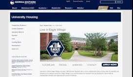 
							         Live in Eagle Village | Housing | Georgia Southern University								  
							    