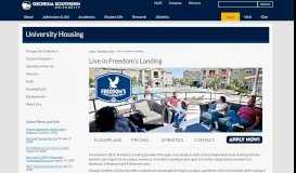 
							         Live in Freedom's Landing | Housing | Georgia Southern University								  
							    