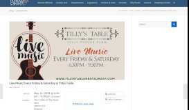 
							         Live Music Every Friday & Saturday at Tillys Table - Putnam County ...								  
							    