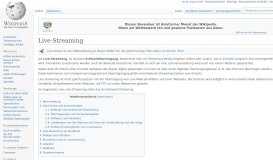 
							         Live-Streaming – Wikipedia								  
							    