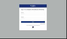 
							         Liverpool John Moores University: Sign in								  
							    