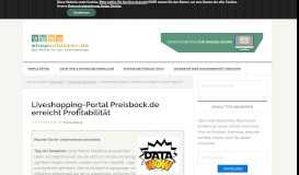 
							         Liveshopping-Portal Preisbock.de erreicht Profitabilität - Blog für den ...								  
							    