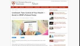 
							         LiveSmart: Take Control of Your Health - Enroll in SPHP's Patient Portal								  
							    