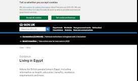 
							         Living in Egypt - GOV.UK								  
							    