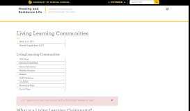 
							         Living Learning Communities • Housing and Residence Life • UCF								  
							    