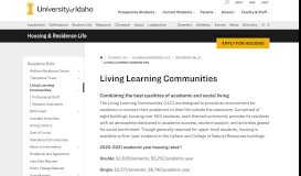 
							         Living Learning Communities - University of Idaho								  
							    