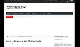 
							         Lizenzverlängerung über MyCitrix Portal » Citrix, Lizenzen, Portal ...								  
							    