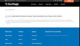 
							         LL 10-15: Uniform Appraisal Dataset and Uniform Collateral Data Portal								  
							    