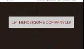 
							         LM Henderson & Company LLP: Indianapolis, IN Accounting Firm ...								  
							    