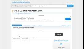 
							         lms.glenmarkpharma.com at WI. Glenmark Employees Self ...								  
							    