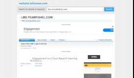 
							         lms.teamfishel.com at WI. Team Fishel LMS: Login to the site								  
							    