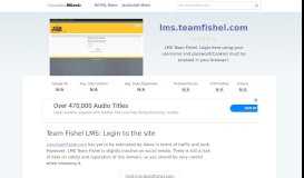 
							         Lms.teamfishel.com website. Team Fishel LMS: Login to the site.								  
							    